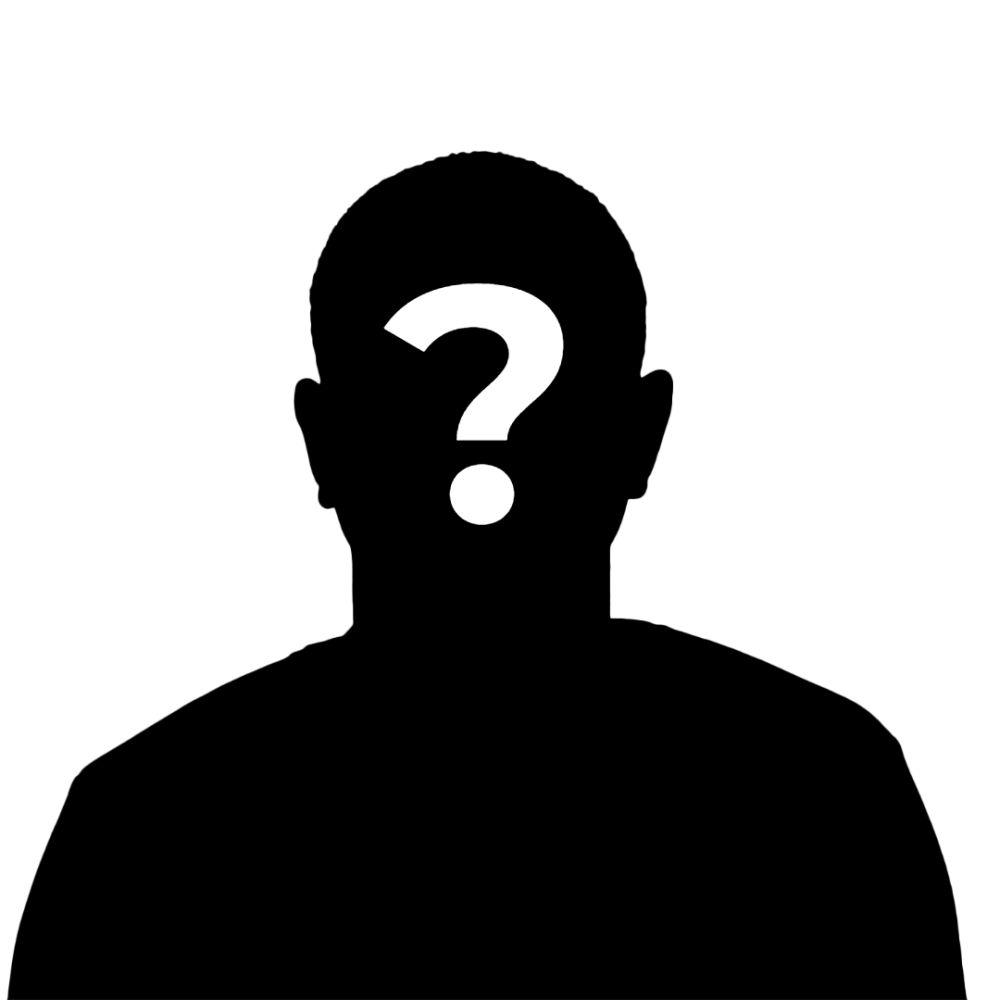 Silhouette of a man with a question mark on his face.