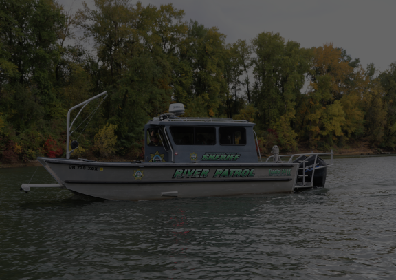 River patrol boat on Willamette River