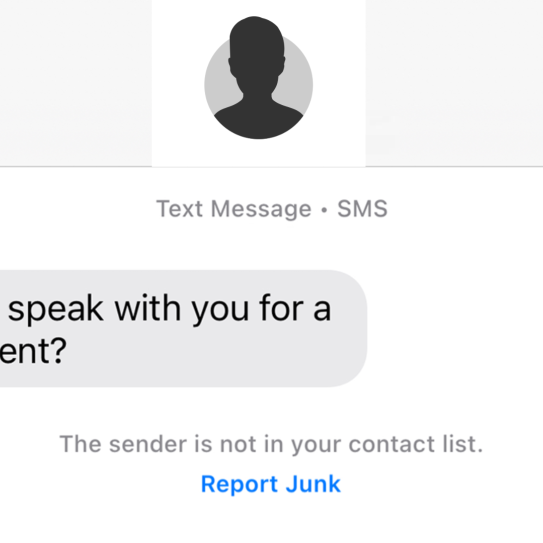 Smishing example one