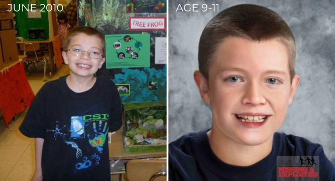 Two photos of missing child: Kyron Horman.