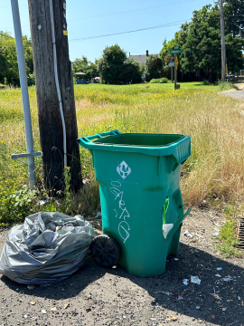 Damaged Garbage Can